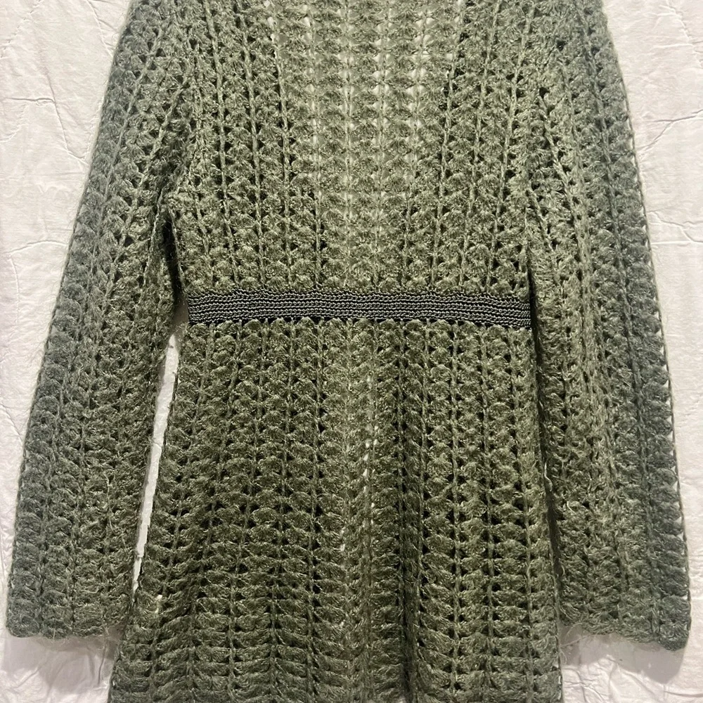 Gold Hawk Open Knit Sweater Cardigan  
Sz: S - Picture 2 of 14